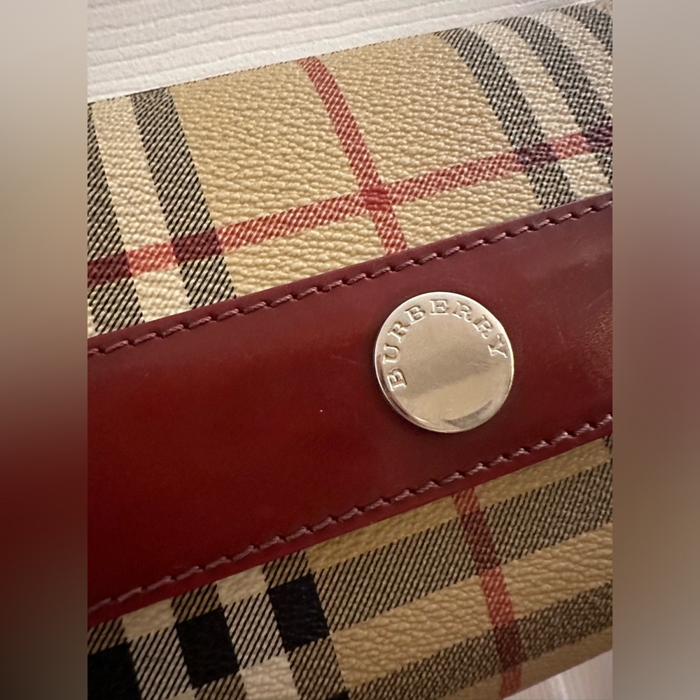 Burberry Haymarket Nova Check Coated Canvas And Leather Small Shoulder Bag - Picture 5 of 8